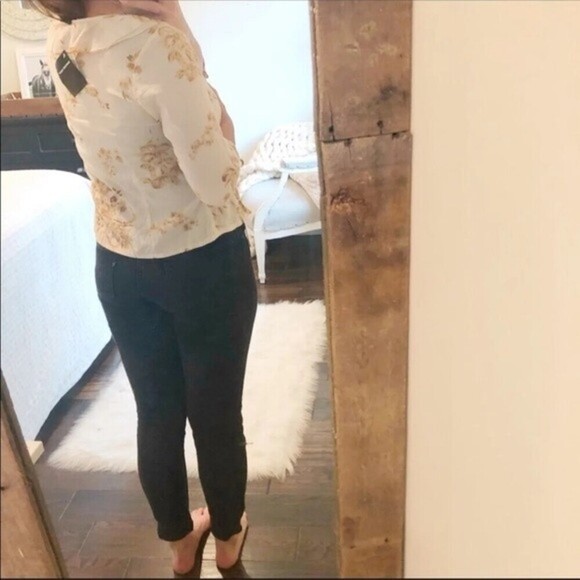 Cami by Newport News size 4 boho floral blouse - Picture 4 of 5